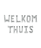 Zilveren Ballonnen Set Welkom Thuis